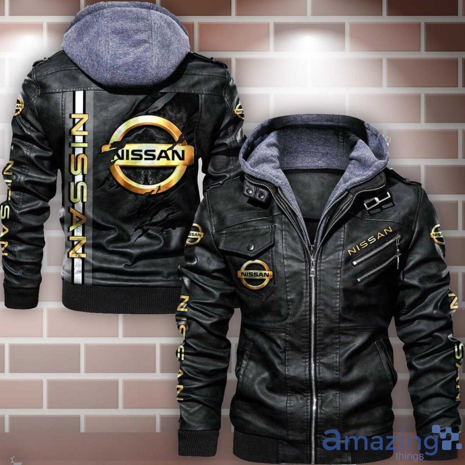 Nissan Leather Jacket Special Gift For Men image Nissan Leather Jacket Special Gift For Men Product Photo 1