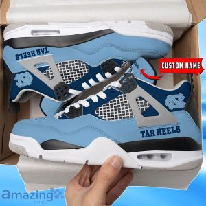 North Carolina Tar Heels Custom Name Air Jordan 4 Shoes Impressive Gift For Men Women Product Photo 1