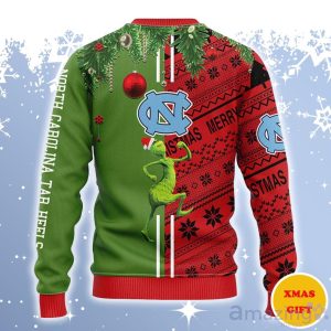 North Carolina Tar Heels Grinch & Scooby-Doo Ugly Sweater Gift For Christmas Product Photo 2