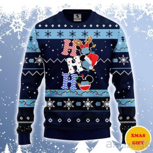 North Carolina Tar Heels Hohoho Mickey Ugly Sweater Gift For Christmas Product Photo 1