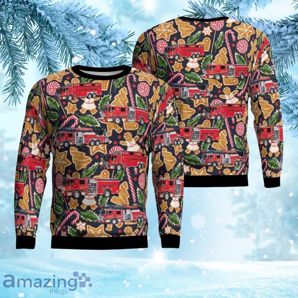 North Charleston, South Carolina, North Charleston Fire Department Christmas Ugly Sweater 3D Gift For Men And Women image North Charleston, South Carolina, North Charleston Fire Department Christmas Ugly Sweater 3D Gift For Men And Women Product Photo 1