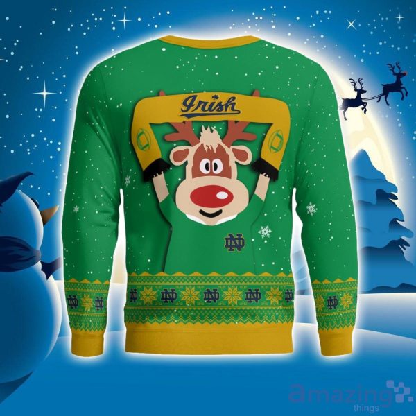Notre Dame Fighting Irish Cute Reindeer Ugly Christmas Sweater Christmas Party Gift Product Photo 4