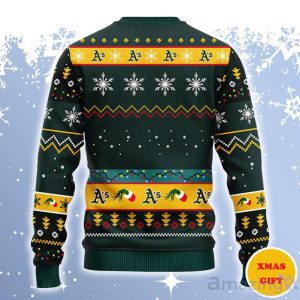Oakland Athletics 12 Grinch Xmas Day Ugly Sweater Gift For Christmas Product Photo 2