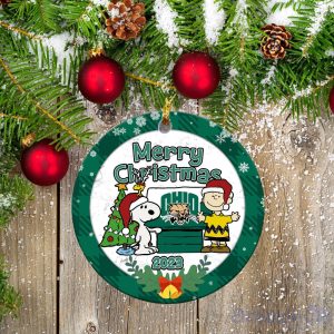 Ohio Bobcats Ceramic Ornament Snoopy Christmas Special Gift Product Photo 1