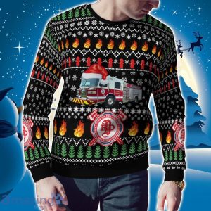 Ohio, City Of Delaware Fire Department AOP Ugly Sweater Xmas Christmas Holiday Gift Product Photo 2