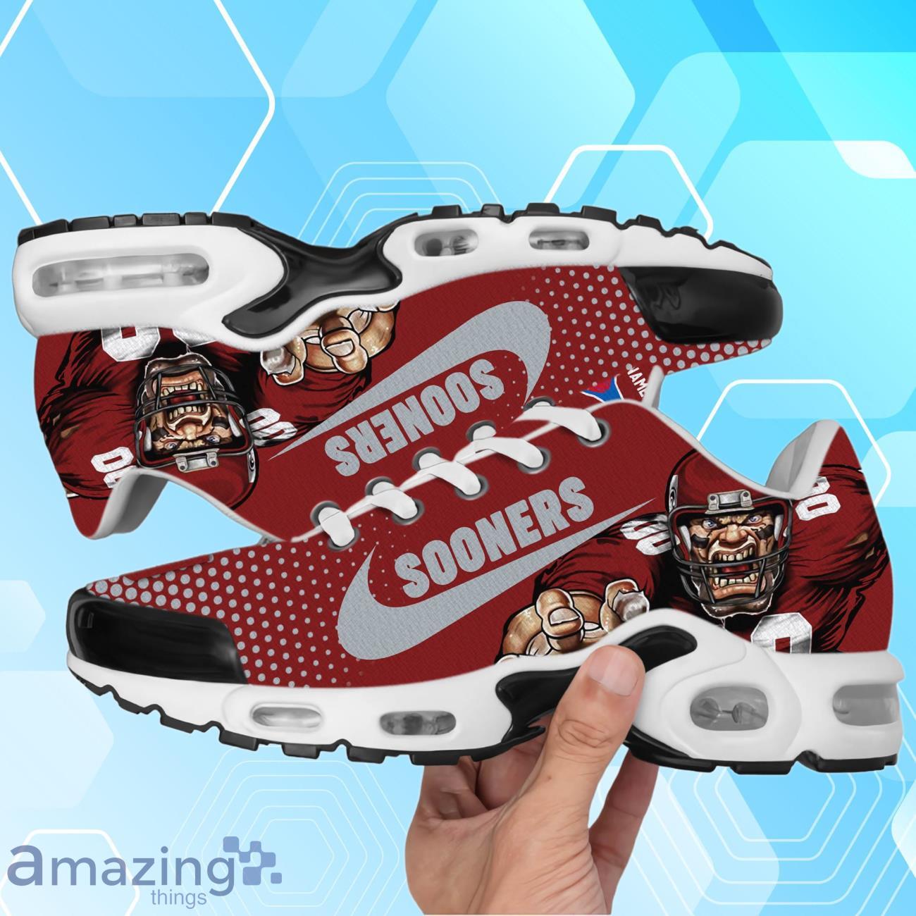 Oklahoma Sooners Air Cushion Sport Shoes With Custom Name Product Photo 1