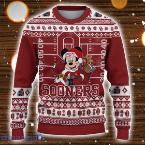 Oklahoma Sooners Mickey Player Custom Name And Number Ugly Christmas Sweater Product Photo 2