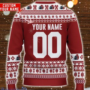 Oklahoma Sooners Mickey Player Custom Name And Number Ugly Christmas Sweater Product Photo 3