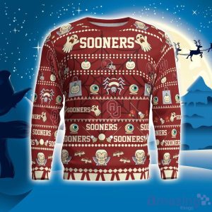 Oklahoma Sooners Pumpkin Halloween Spooky Ghost Pattern Funny 3D Sweater Men And Women Gift Product Photo 3
