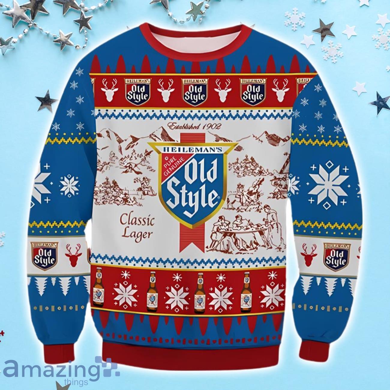 Old Style Beer Ugly Christmas Sweater image Old Style Beer Ugly Christmas Sweater Product Photo 1