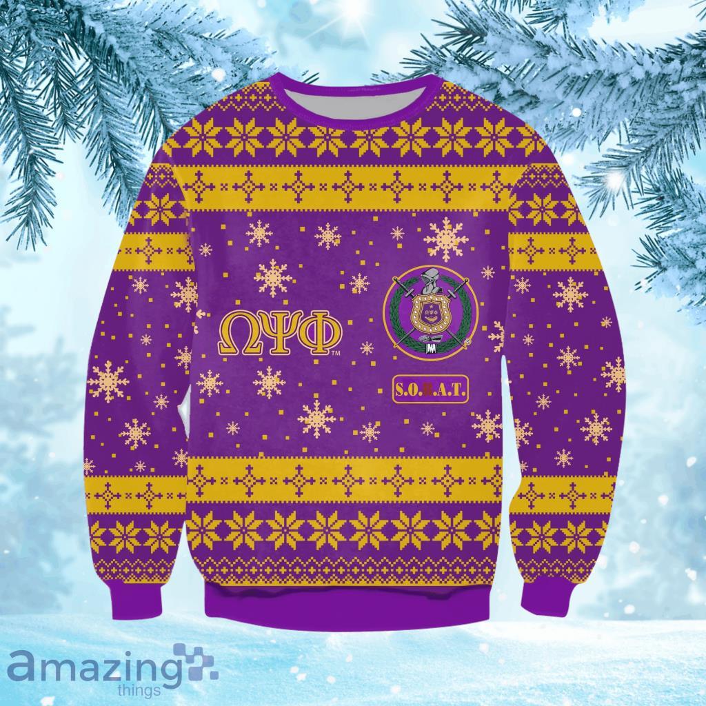 Omega Psi Phi V2 Ugly Christmas Sweater image Omega Psi Phi V2 Ugly Christmas Sweater Product Photo 1