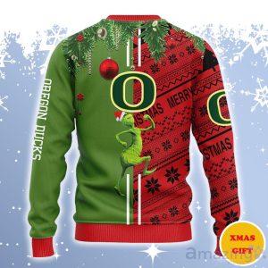Oregon Ducks Grinch & Scooby-Doo Ugly Sweater Gift For Christmas Product Photo 2