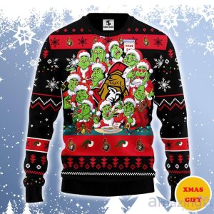 Ottawa Senators 12 Grinch Xmas Day Ugly Sweater Gift For Christmas Product Photo 1