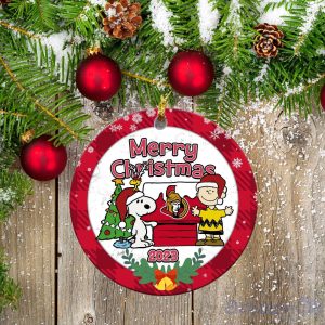 Ottawa Senators Ceramic Ornament Snoopy Christmas Special Gift Product Photo 1