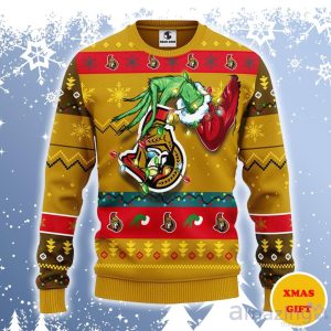 Ottawa Senators Grinch Ugly Sweater Gift For Christmas Product Photo 1