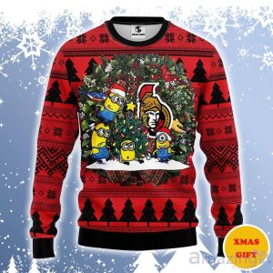 Ottawa Senators Minion Ugly Sweater Gift For Christmas Product Photo 1