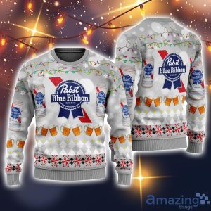 Pabst Blue Ribbon Lover Beer 3D All Over Printed Ugly Christmas Sweater Sweatshirt Hoodie Christmas Gift Product Photo 4
