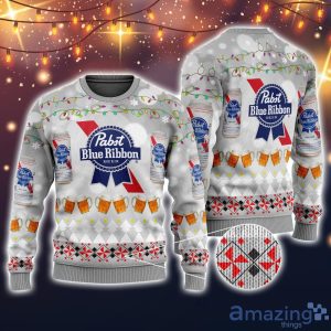 Pabst Blue Ribbon Lover Beer 3D All Over Printed Ugly Christmas Sweater Sweatshirt Hoodie Christmas Gift Product Photo 1