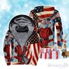 Patriotism America Christmas Fleece Zip Hoodie