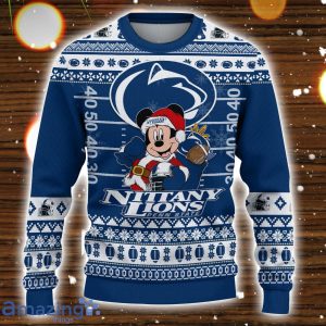 Penn State Nittany Lions Mickey Player Custom Name And Number Ugly Christmas Sweater image Penn State Nittany Lions Mickey Player Custom Name And Number Ugly Christmas Sweater Product Photo 2