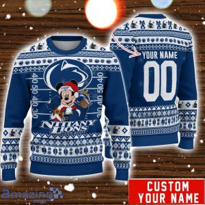 Penn State Nittany Lions Mickey Player Custom Name And Number Ugly Christmas Sweater Product Photo 1