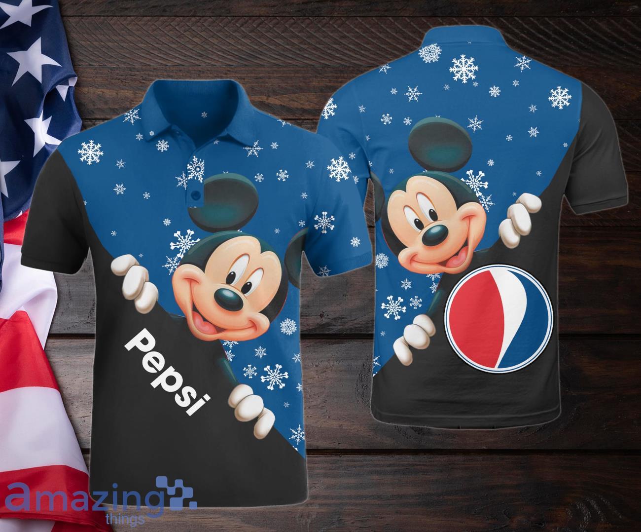 Pepsi Mickey Mouse Polo Shirt For Men Women image Pepsi Mickey Mouse Polo Shirt For Men Women Product Photo 1