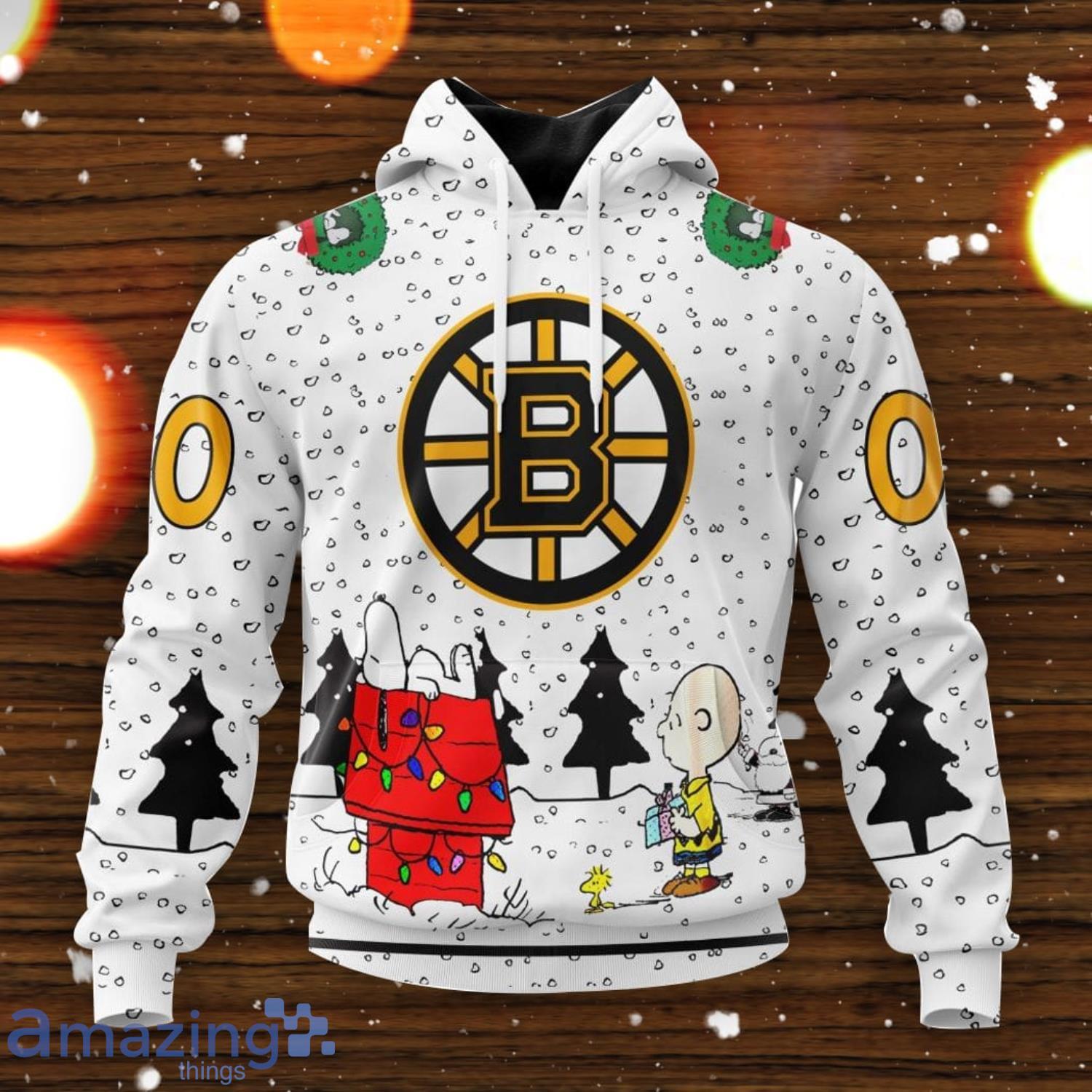 NHL Boston Bruins Boys' Poly Fleece Hooded Sweatshirt - XS