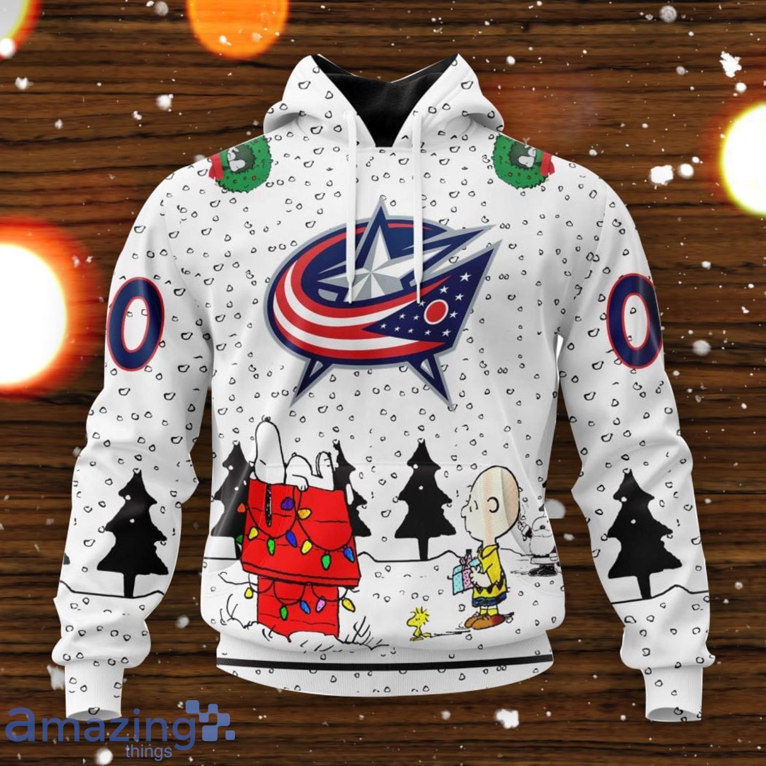 Custom Columbus Blue Jackets Christmas Apparel Sweatshirt NHL
