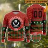 Personalized Name And Number Sheffield United 3D Ugly Christmas Sweater Christmas Holiday Gift