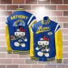 Personalized Name NFL Los Angeles Rams Special Hello Kitty Baseball Jacket For Fans