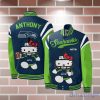 Personalized Name NFL Seattle Seahawks Special Hello Kitty Baseball Jacket For Fans