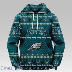 Philadelphia Eagles Christmas Zipper Hoodie Product Photo 1