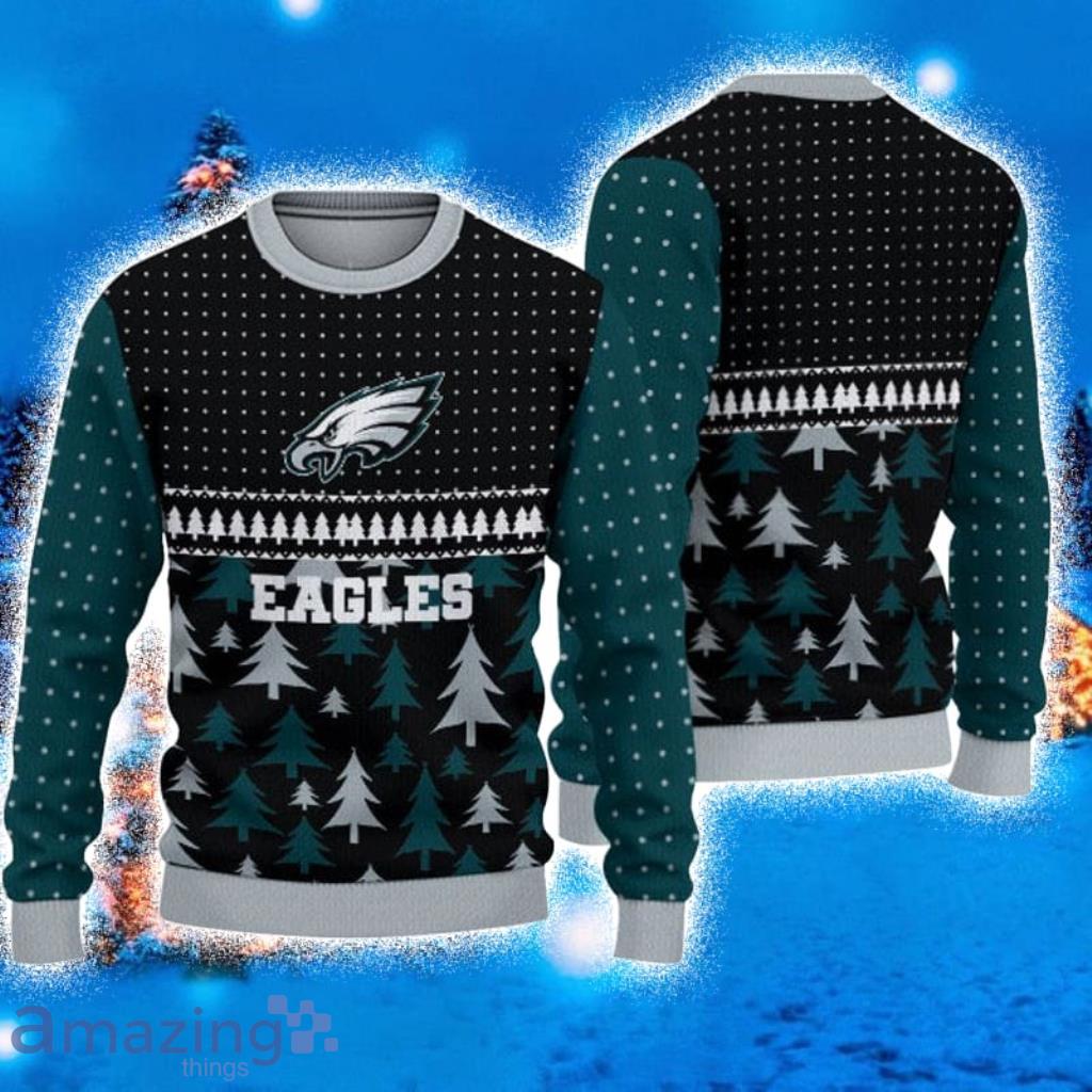Philadelphia Eagles White 3D Sweater Christmas Gift - Freedomdesign