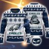 Philadelphia Eagles Fans Logo Snowflake Pattern Ugly Christmas Sweater For Fans Navy
