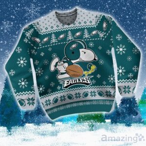 Philadelphia Eagles Snoopy Ugly Christmas Sweater NFL Product Photo 2