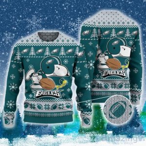 Philadelphia Eagles Snoopy Ugly Christmas Sweater NFL Product Photo 1