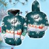 Philadelphia Eagles Snow Reindeer Santa Claus Christmas Hoodie