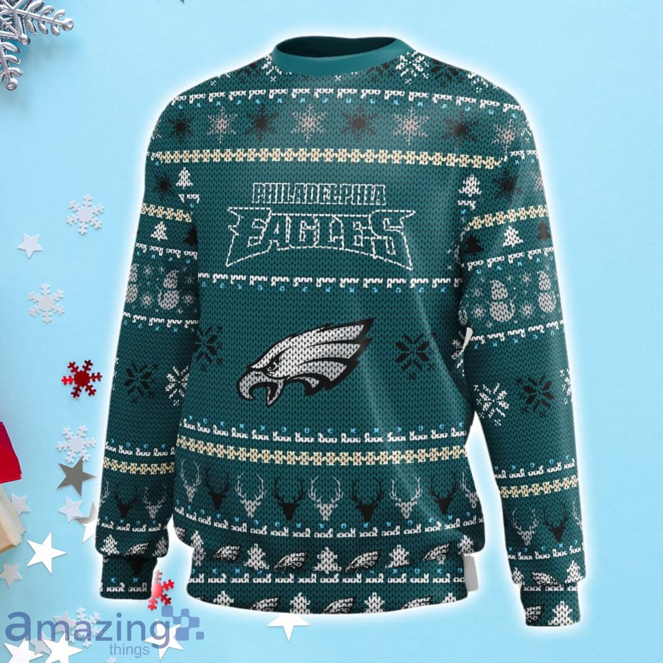 Philadelphia Eagles Ugly Christmas Reindeer Xmas Sweater Handmade