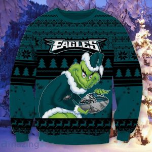 Philadelphia Eagles Ugly Grinch Christmas Sweater For Fans Funny Christmas Gift Product Photo 2