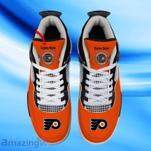 Philadelphia Flyers Custom Name Air Jordan 4 Sneaker Style Gift For Men Women image Philadelphia Flyers Custom Name Air Jordan 4 Sneaker Style Gift For Men Women Product Photo 2