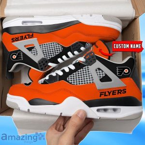 Philadelphia Flyers Custom Name Air Jordan 4 Sneaker Style Gift For Men Women Product Photo 1