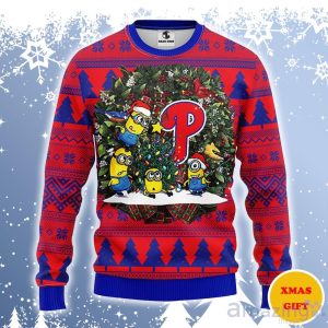 Philadelphia Phillies Minion Ugly Sweater Gift For Christmas Product Photo 1