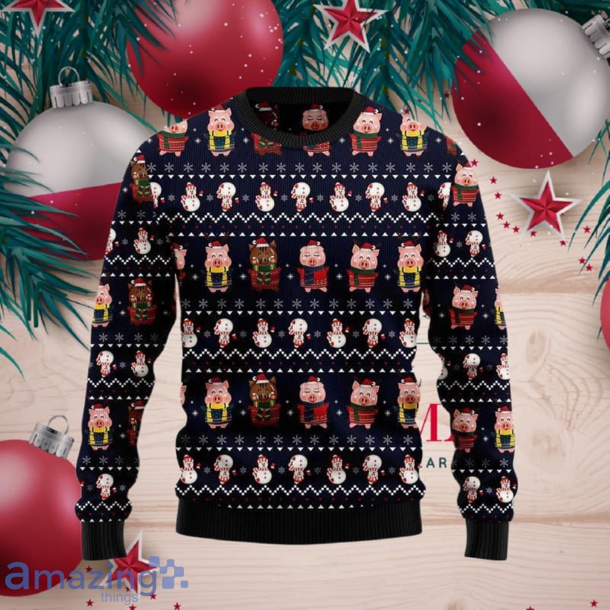 Pigs Cute Ugly Christmas Sweater Style Gift For Men Women image Pigs Cute Ugly Christmas Sweater Style Gift For Men Women Product Photo 1