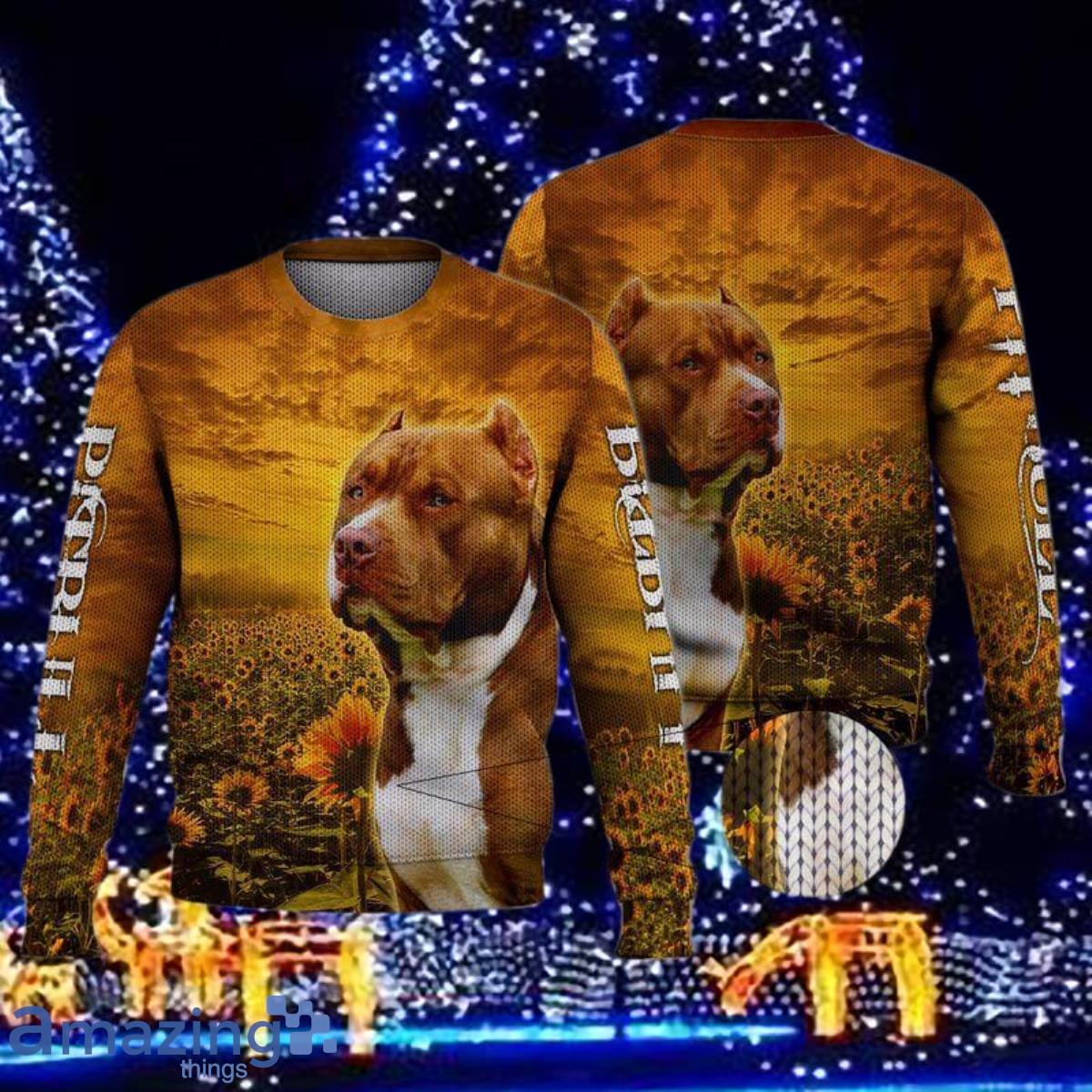 Pitbull ugly cheap christmas sweater