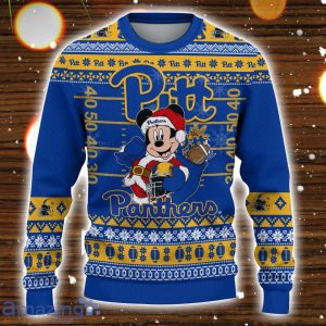 Pittsburgh Panthers Mickey Player Custom Name And Number Ugly Christmas Sweater Product Photo 2