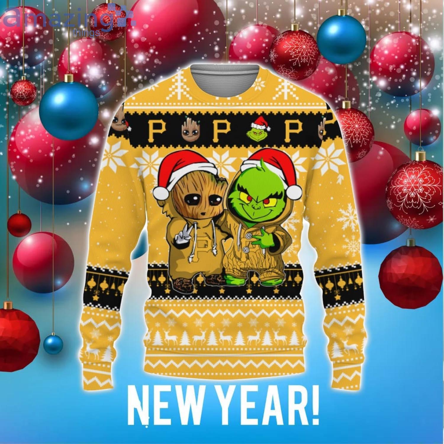 Steelers Christmas Sweater Baby Groot Grinch Pittsburgh Steelers Gift -  Personalized Gifts: Family, Sports, Occasions, Trending