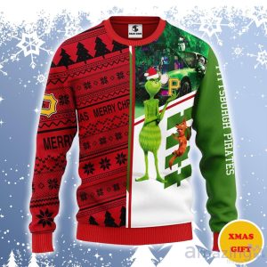Pittsburgh Pirates Grinch & Scooby-Doo Ugly Sweater Gift For Christmas Product Photo 1