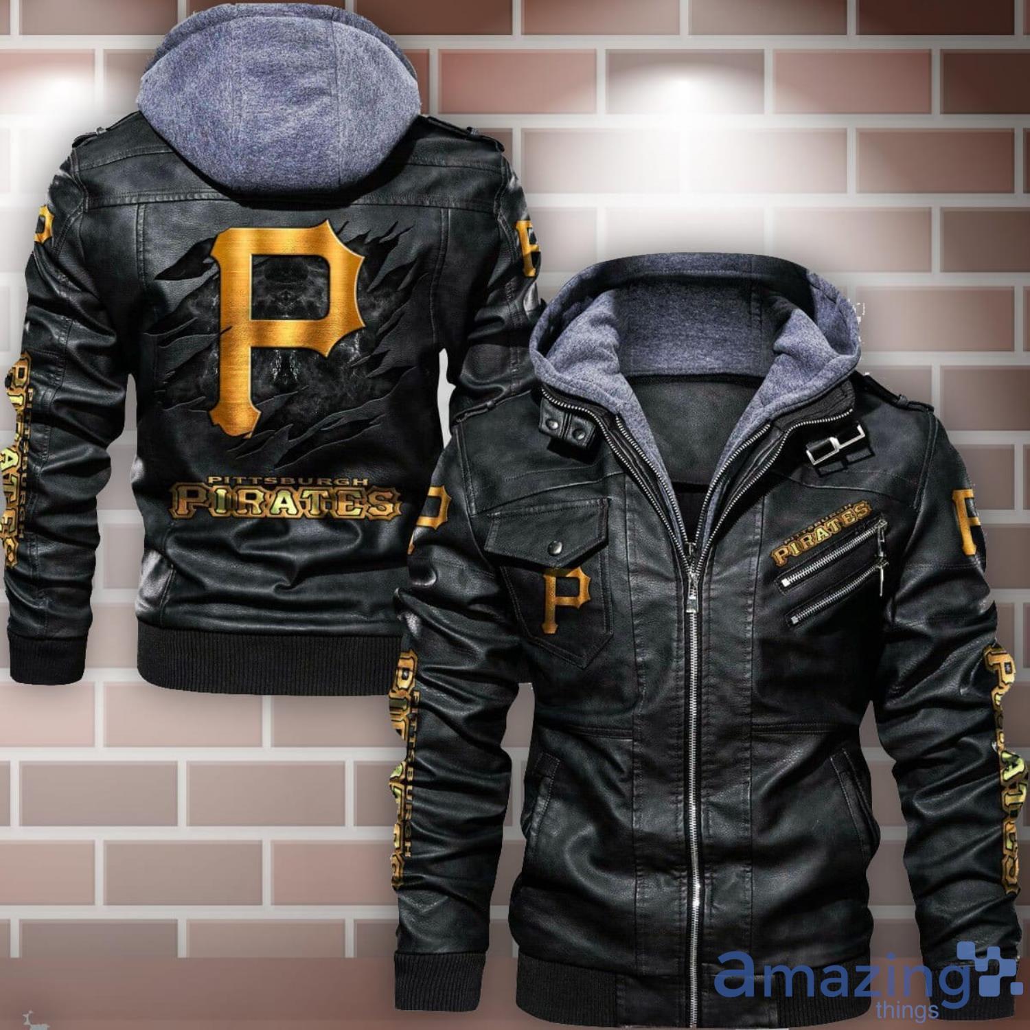 Pittsburgh Pirates Fleece Leather Jacket