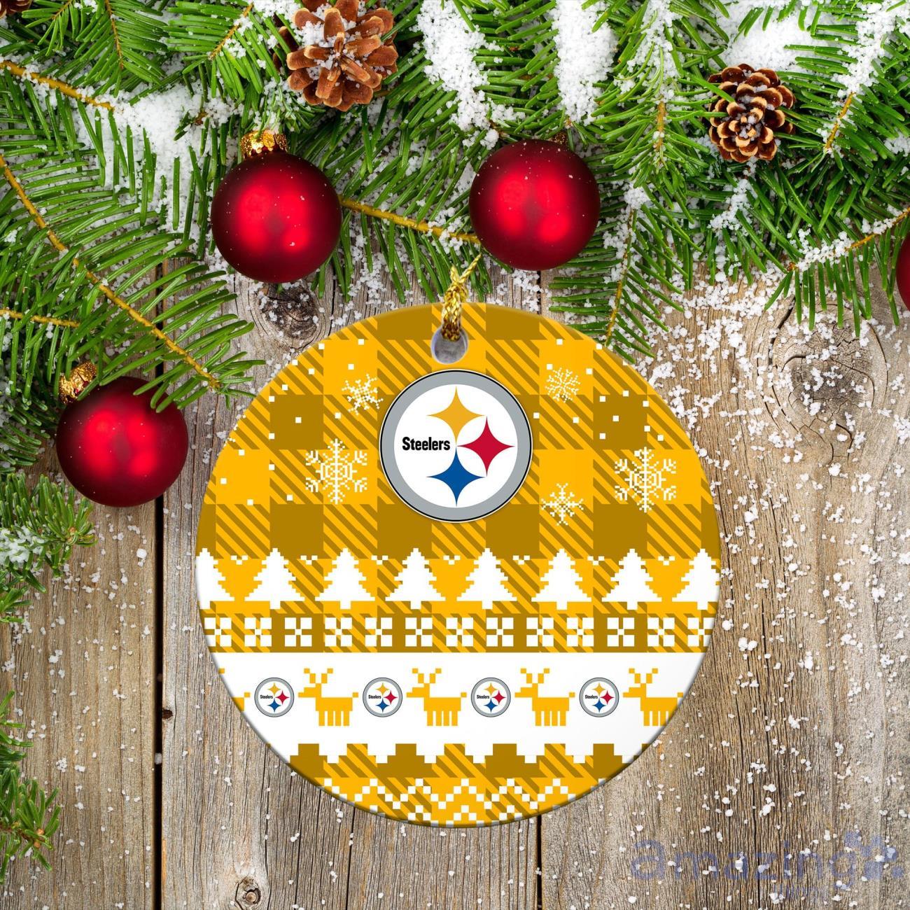 Pittsburgh Steelers Ceramic Ornament All We Want For Christmas Is More Time For Football Gift For Xmas image Pittsburgh Steelers Ceramic Ornament All We Want For Christmas Is More Time For Football Gift For Xmas Product Photo 2