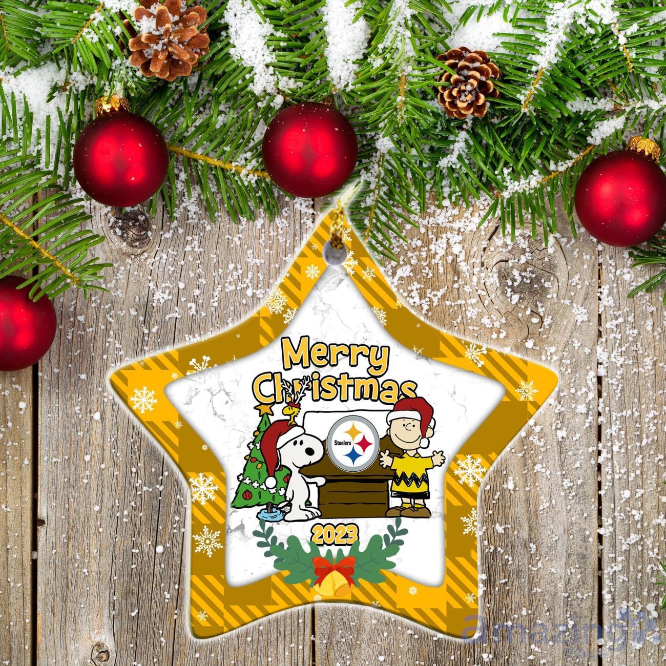 Pittsburgh Steelers Ceramic Ornament Snoopy Christmas Special Gift image Pittsburgh Steelers Ceramic Ornament Snoopy Christmas Special Gift Product Photo 2
